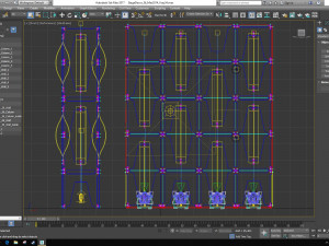 Stage Decor Collection 00 - Modular Wall Column 36 PCS 3D Model