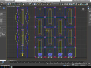Stage Decor Collection 00 - Modular Wall Column 36 PCS 3D Model