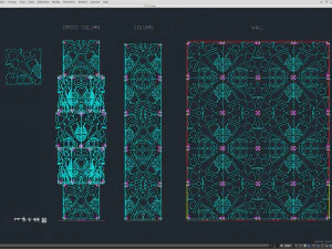 Stage Decor Collection 00 - Modular Wall Column 36 PCS 3D Model