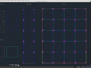 Stage Decor Collection 00 - Modular Wall Column 36 PCS 3D Model