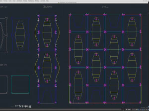 Stage Decor Collection 00 - Modular Wall Column 36 PCS 3D Model
