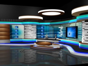 virtual tv studio news set 2 Modello 3D