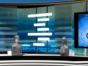 virtual tv studio news set 2 Modello 3D