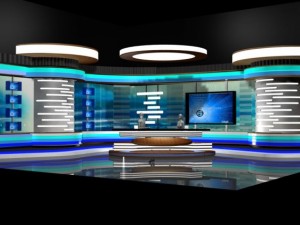 virtual tv studio news set 2 Modello 3D