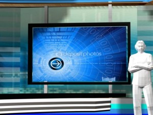 virtual tv studio news set 2 Modello 3D