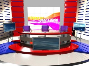 virtual tv studio news set 4 3D Model