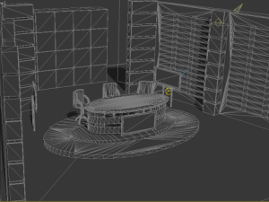 virtual tv studio news set 4 3D Model