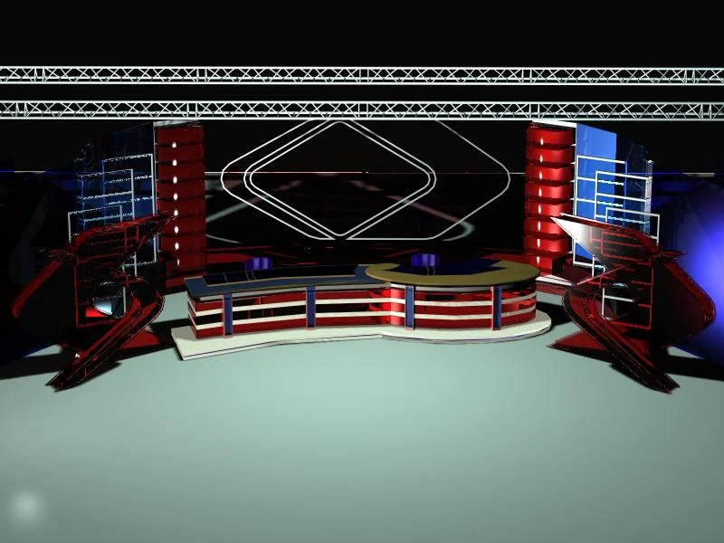 est&uacute;dio de not&iacute;cias 006 Modelo 3D .c4d .max .obj .3ds .fbx .stl .blend 