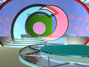 virtual tv entertainment set 8 3D Model