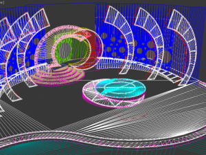 virtual tv entertainment set 8 3D Model