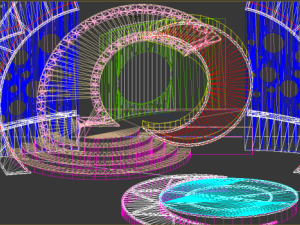 virtual tv entertainment set 8 3D Model