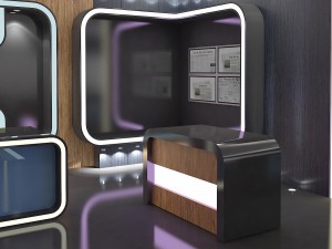 virtual tv studio news set 16 Model 3D