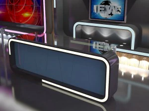 virtual tv studio news set 16 3D Model