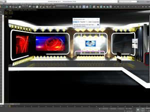 virtual tv studio news set 16 Model 3D