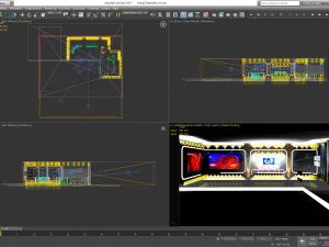 virtual tv studio news set 16 Model 3D