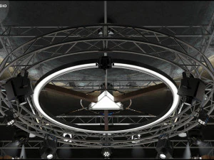Virtual TV Studio Chat Set 17 3D Model