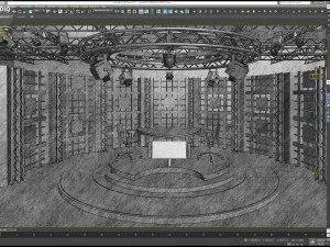 Virtual TV Studio Chat Set 17 3D Model