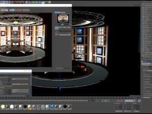 Virtual TV Studio Chat Set 17 3D Model