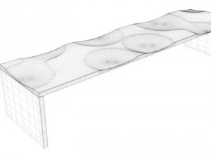 ripples bench designed by toyo ito 3D Model