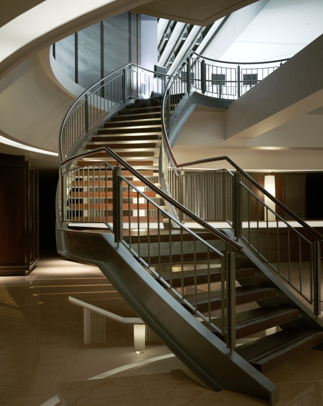 stairs of alexader helth club 3D-Modell .c4d .max .obj .3ds .fbx .stl .blend 
