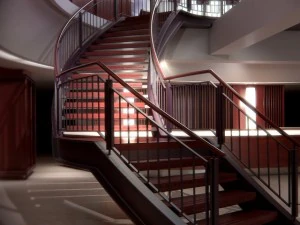 stairs of alexader helth club 3D Model