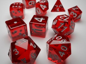 role playing dice  complete set  3d print ready 3D Model