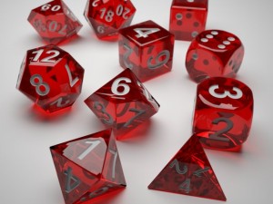 role playing dice  complete set  3d print ready 3D मॉडल
