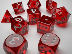 role playing dice  complete set  3d print ready 3D मॉडल