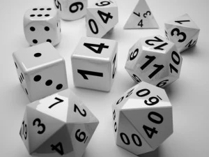 role playing dice  complete set  3d print ready 3D Model