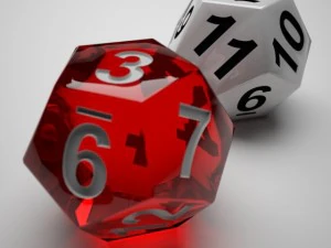 role playing dice  complete set  3d print ready 3D Model
