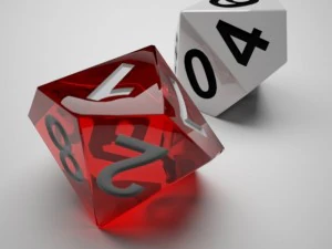 role playing dice  complete set  3d print ready 3D Model