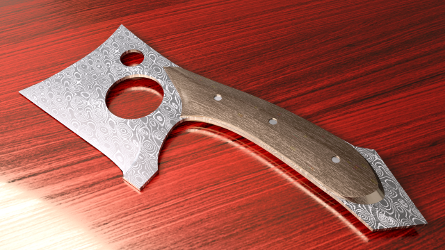 custom knife 3D Модель .c4d .max .obj .3ds .fbx .stl .blend 