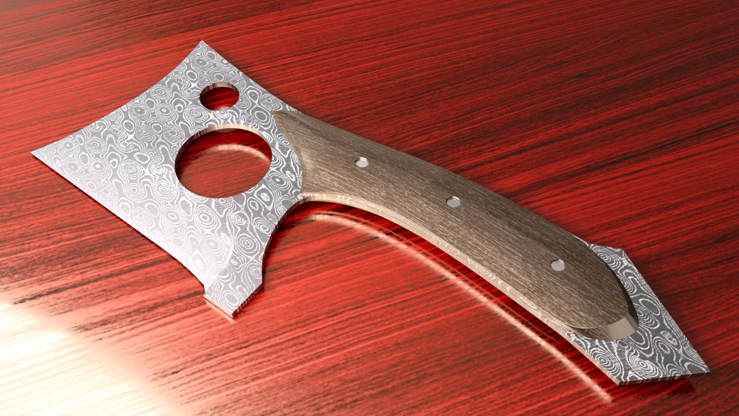 custom knife 3D Model .c4d .max .obj .3ds .fbx .stl .blend