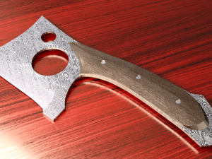 custom knife Modello 3D