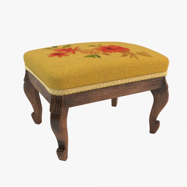 antique vintage franch chair 3D मॉडल .c4d .max .obj .3ds .fbx .stl .blend 