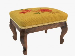 cadeira francesa vintage antiga Modelo 3D