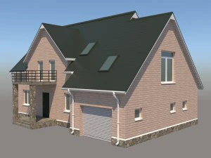 middle-poly cottage 01 3D Model