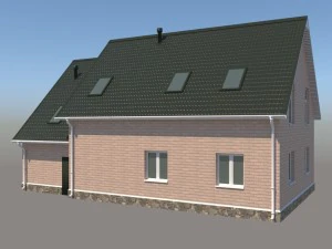middle-poly cottage 01 3D Model