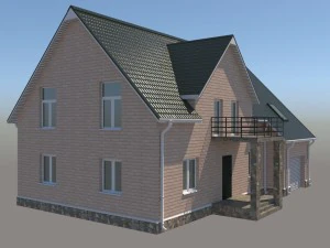 middle-poly cottage 01 3D Model