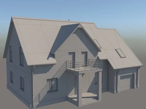 middle-poly cottage 01 3D Model
