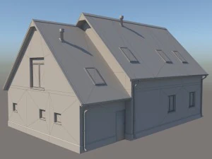 middle-poly cottage 01 3D Model