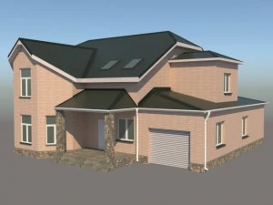 middle-poly cottage 02 3D Model