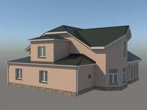 middle-poly cottage 02 3D Model