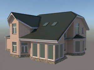 middle-poly cottage 02 3D Модель