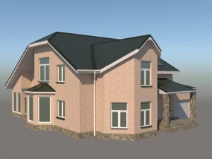 middle-poly cottage 02 3D Model