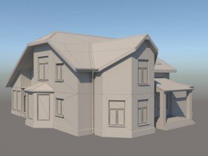 middle-poly cottage 02 3D Модель