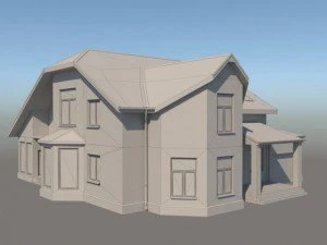 middle-poly cottage 02 3D Model