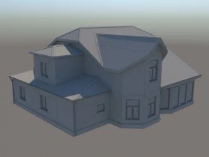 middle-poly cottage 02 3D Model