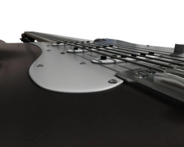 electric guitar 3D Model .c4d .max .obj .3ds .fbx .stl .blend 