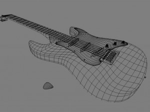 electric guitar 3D 模型